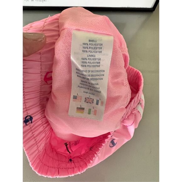 Champion Pink Candy 'Champion' Script Varsity Shorts - Picture 8 of 9